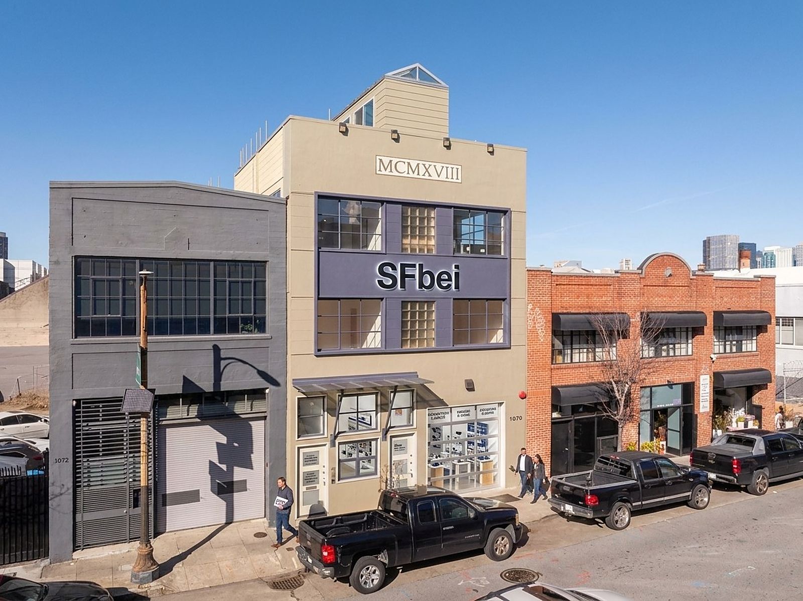 The SFbei building seen from Bryant Street in daylight