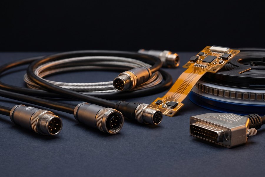 Electronics and interconnect components on display