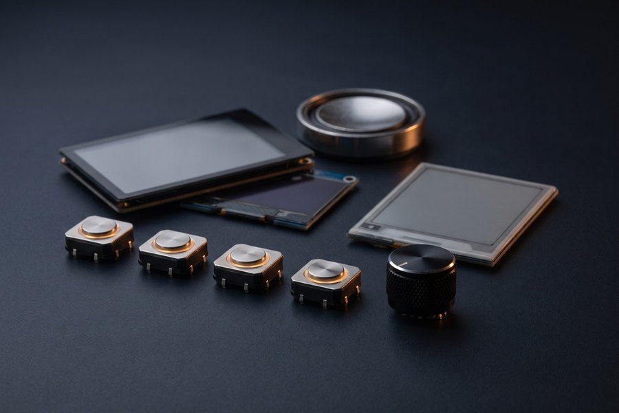Displays and human interface components on display