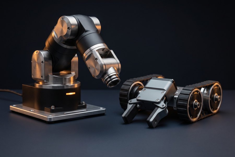 Robots and robotic systems components on display