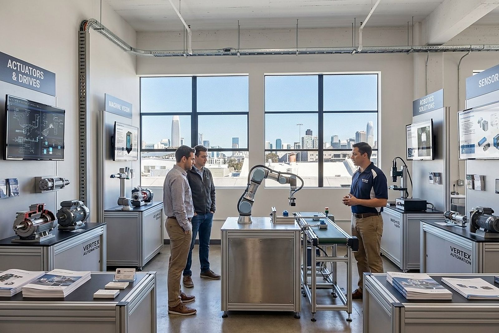 A collaborative robot arm demonstration cell