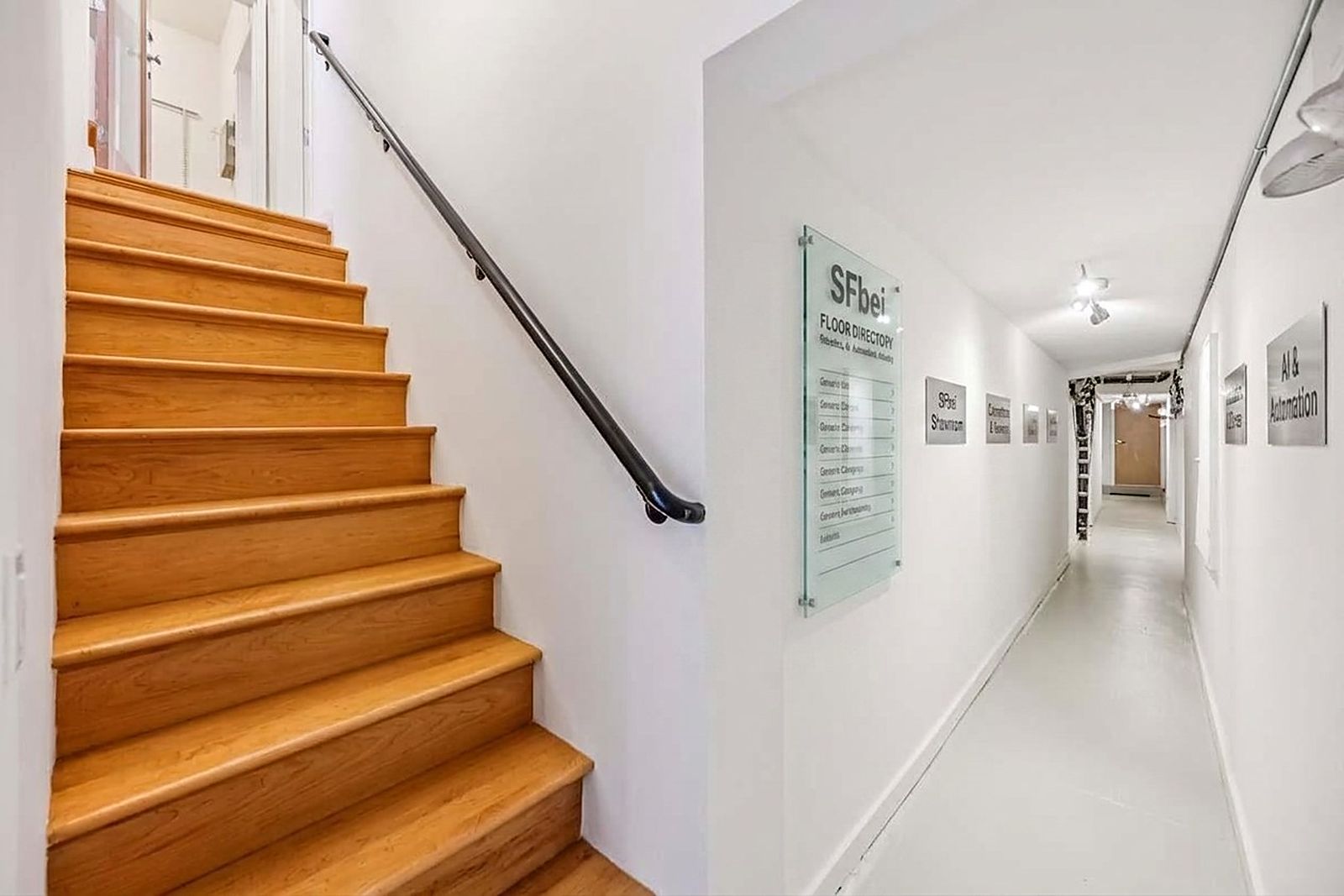 A stairwell inside the SFbei building