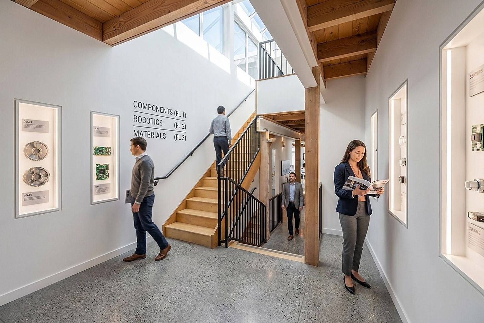 Stair and category wayfinding signage